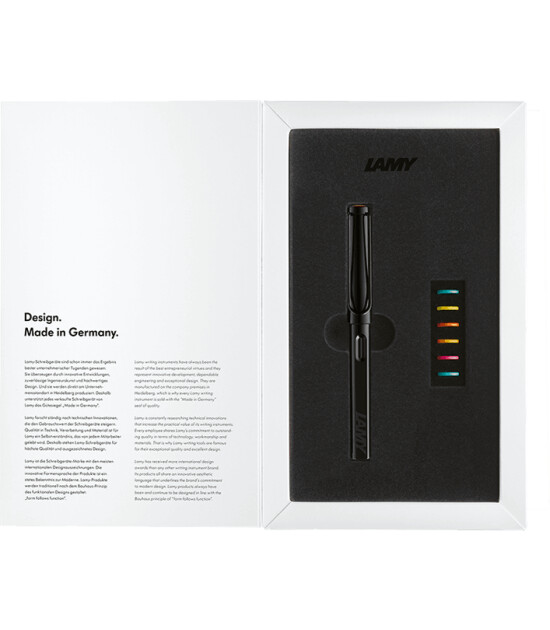 Lamy Safari Multicolor Dolma Kalem (Metal Klips) (F Uç) // Siyah