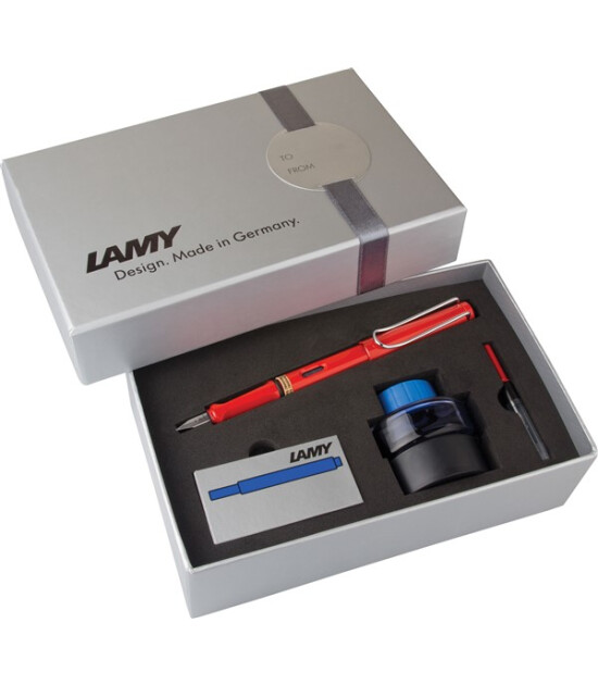 Lamy Safari Dolma Kalem Seti (M Uç) // Kırmızı