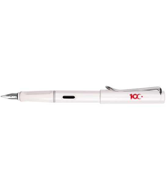 Lamy Safari Dolma Kalem (Metal Klips) (M Uç) // 100. Yıl Beyaz