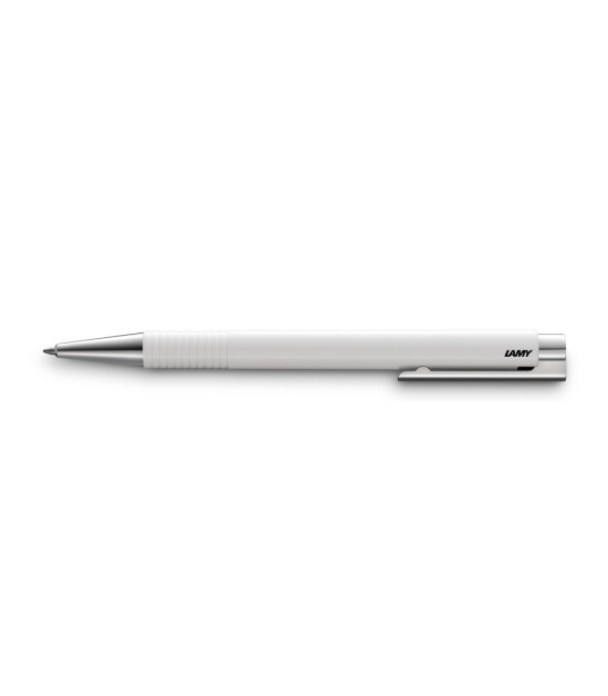 Lamy Logo Tükenmez Kalem (Metal Klips) // Beyaz Refili Mavi