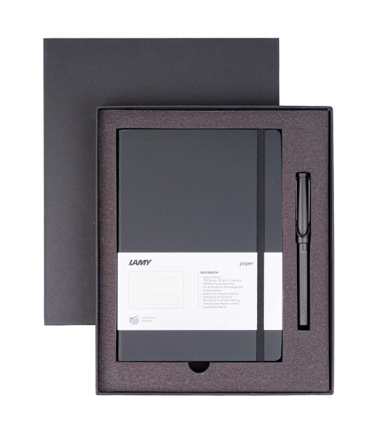Lamy Safari Roller Kalem & Yumuşak Kapak Defter Set // Siyah