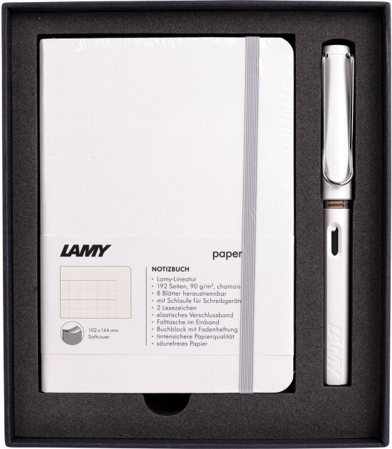 Lamy Safari Dolma Kalem & Yumuşak Kapak Defter Set // Beyaz
