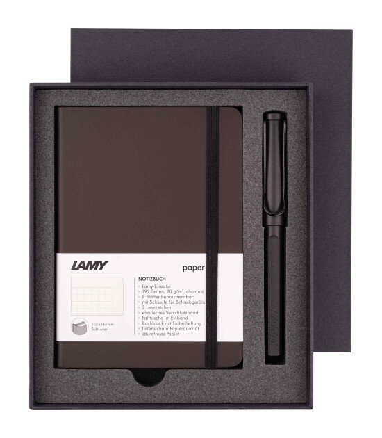 Lamy Roller Kalem & Yumuşak Kapak Defter Set - Mat Siyah