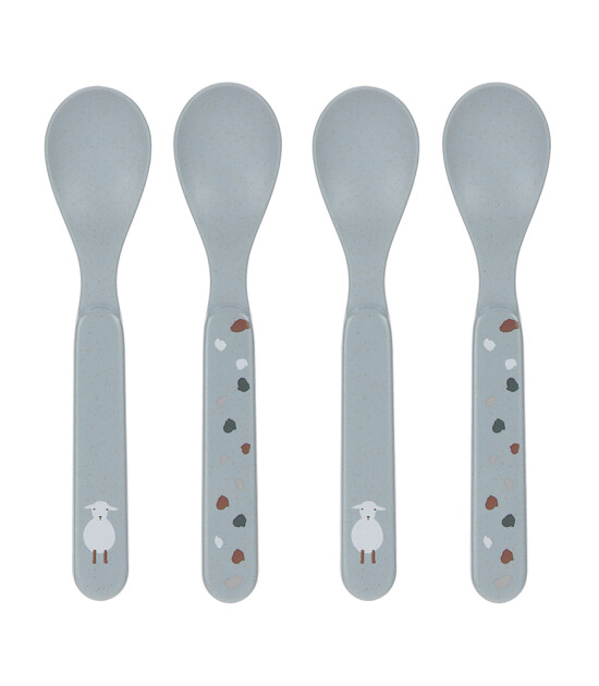 Lassig Bebek Kaşık Set / Küçük Çiftçi Koyun-Kaz (Mavi)