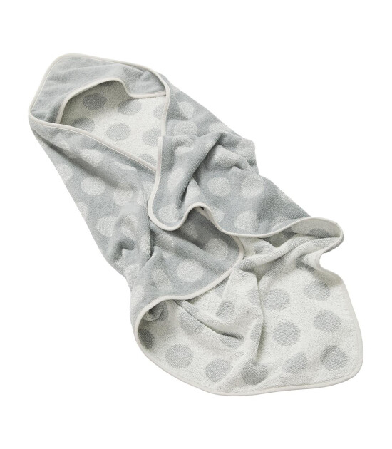 Leander Hoodie Başlıklı Bebek Havlu // Cool Grey