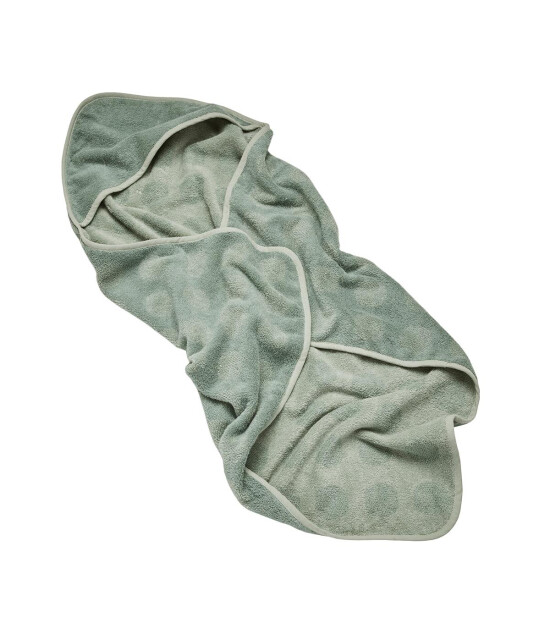 Leander Hoodie Başlıklı Bebek Havlu // Sage Green