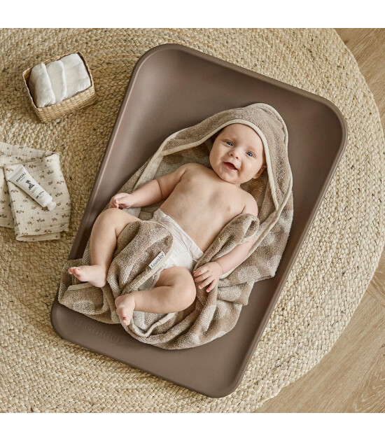 Leander Hoodie Başlıklı Bebek Havlu // Cappuccino