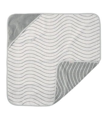 Leander Hoodie Başlıklı Bebek Havlu // Woodland Cool Grey