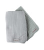 Leander Matty 2li Set M&uuml;slin &Ouml;rt&uuml;, Pearl Grey / Sage Green