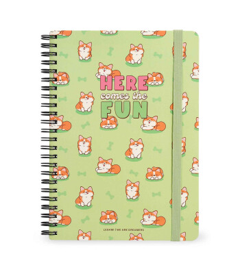Legami Çizgili Spiral Ciltli Defter - Max // Corgi