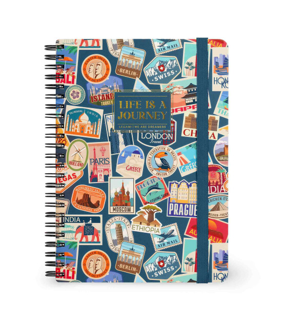 Legami &Ccedil;izgili Spiral Ciltli Defter - B&uuml;y&uuml;k // Gezi