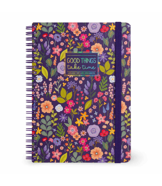 Legami &Ccedil;izgili Spiral Ciltli Defter - B&uuml;y&uuml;k // &Ccedil;i&ccedil;ek