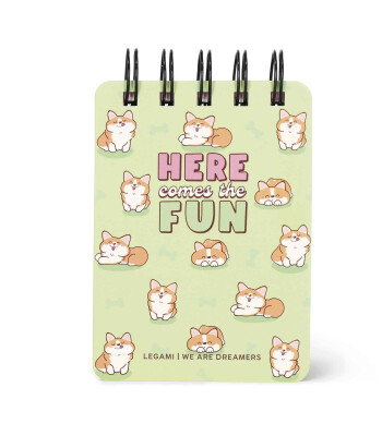 Legami Çizgili Spiral Ciltli Defter - Mini // Corgi