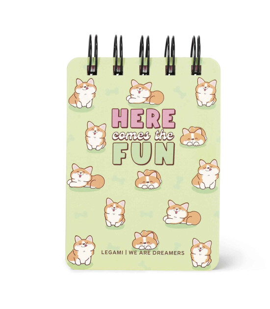 Legami &Ccedil;izgili Spiral Ciltli Defter - Mini // Corgi