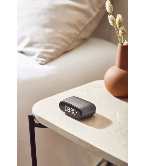 Lexon Minut Alarm Saat // Metalik Gri