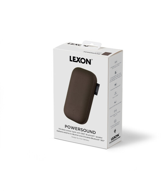 Lexon Powersound Kablosuz Şarj Cihazı ve Bluetooth Hoparlör // Gri
