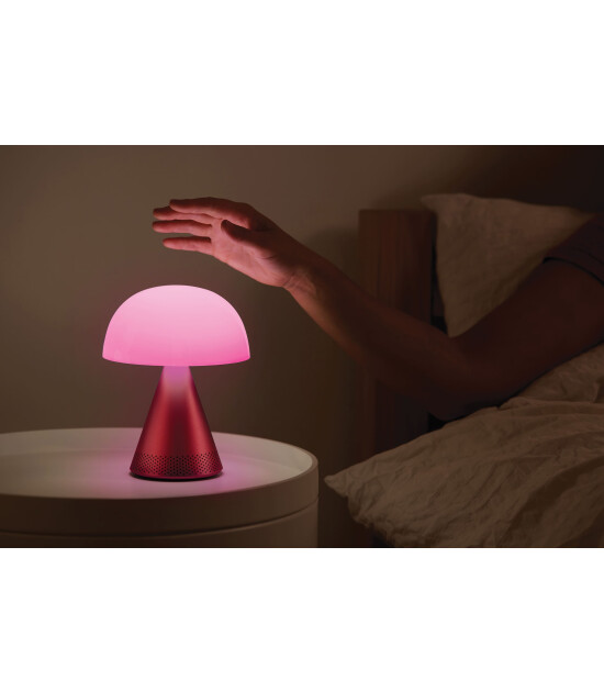 Lexon Mina L Led Lamba ve  Bluetooth Hoparl&ouml;r Koyu Kırmızı