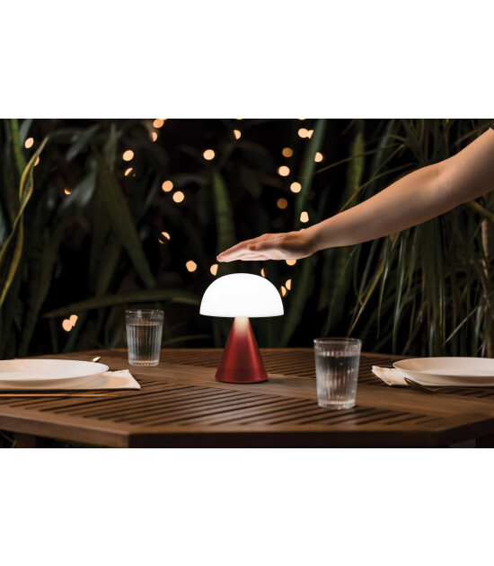 Lexon Mina L Led Lamba ve  Bluetooth Hoparl&ouml;r Koyu Kırmızı