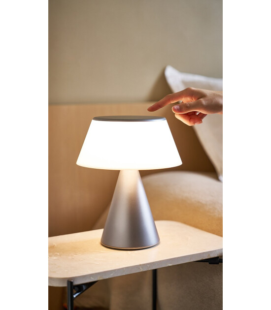 Lexon Luma XL Led Lamba // Metalik Gri