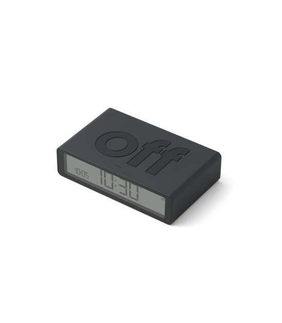 Lexon Flip Klasik Şarj Edilebilir Alarm Saat // Koyu Gri