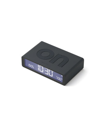 Lexon Flip Klasik Şarj Edilebilir Alarm Saat // Koyu Gri