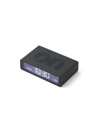 Lexon Flip Klasik Şarj Edilebilir Alarm Saat // Koyu Gri