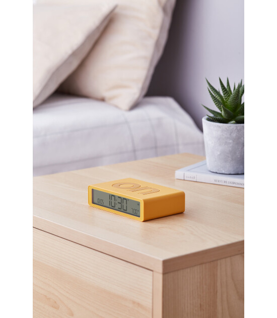 Lexon Flip Klasik Şarj Edilebilir Alarm Saat // Sarı