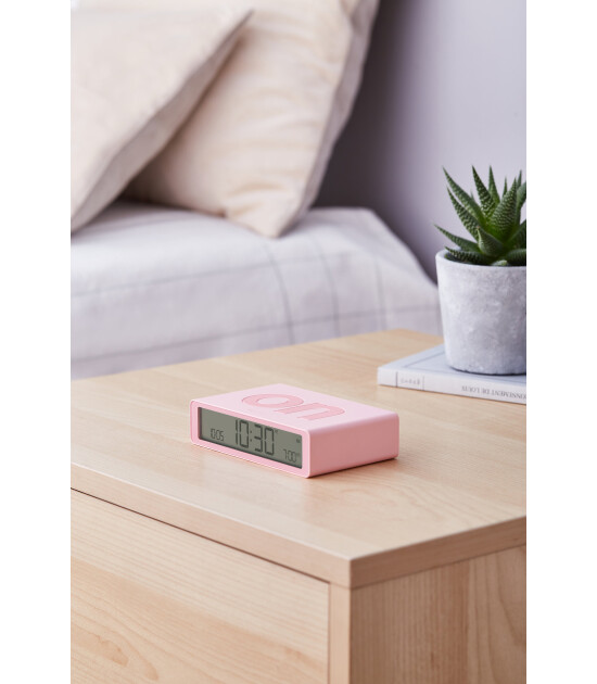 Lexon Flip Klasik Şarj Edilebilir Alarm Saat // Pembe