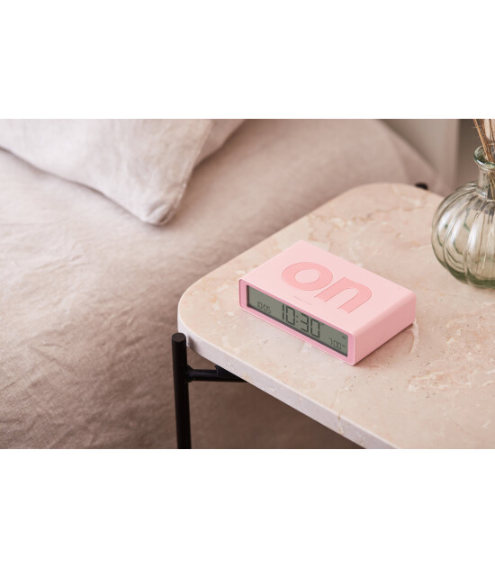 Lexon Flip Klasik Şarj Edilebilir Alarm Saat // Pembe