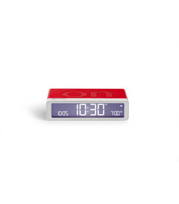 Lexon x Pantone Flip Klasik Şarj Edilebilir Alarm Saat Kırmızı