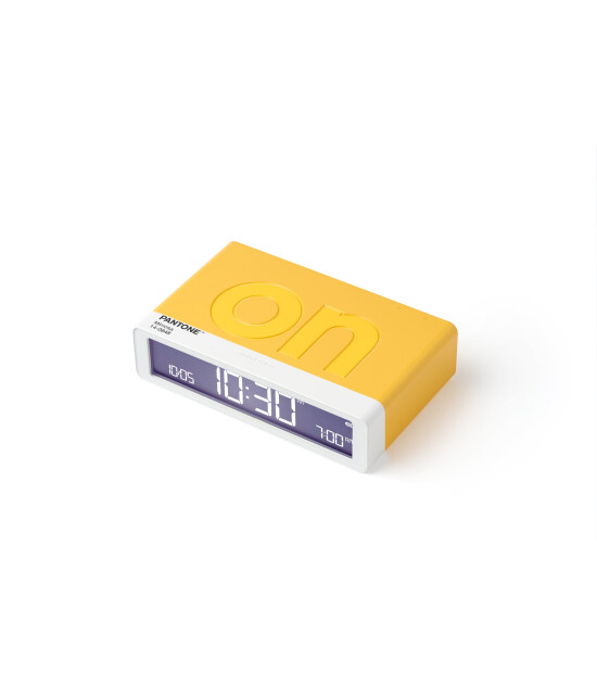 Lexon x Pantone Flip Klasik Şarj Edilebilir Alarm Saat Sarı