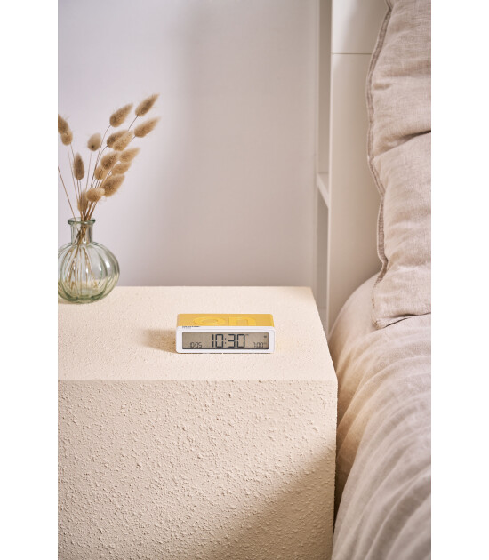 Lexon x Pantone Flip Klasik Şarj Edilebilir Alarm Saat Sarı