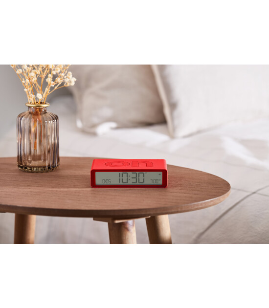 Lexon Flip Klasik Şarj Edilebilir Alarm Saat // Kırmızı