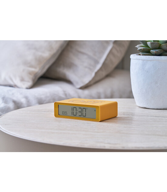 Lexon Flip Mini Şarj Edilebilir Alarm Saat // Sarı