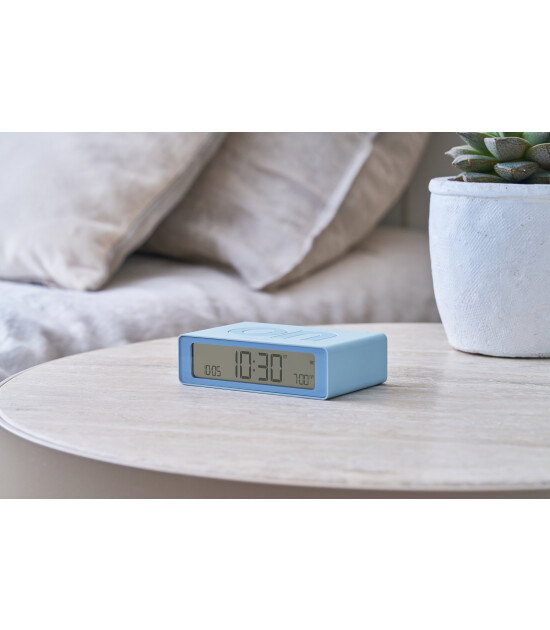Lexon Flip Mini Şarj Edilebilir Alarm Saat // A&ccedil;ık Mavi