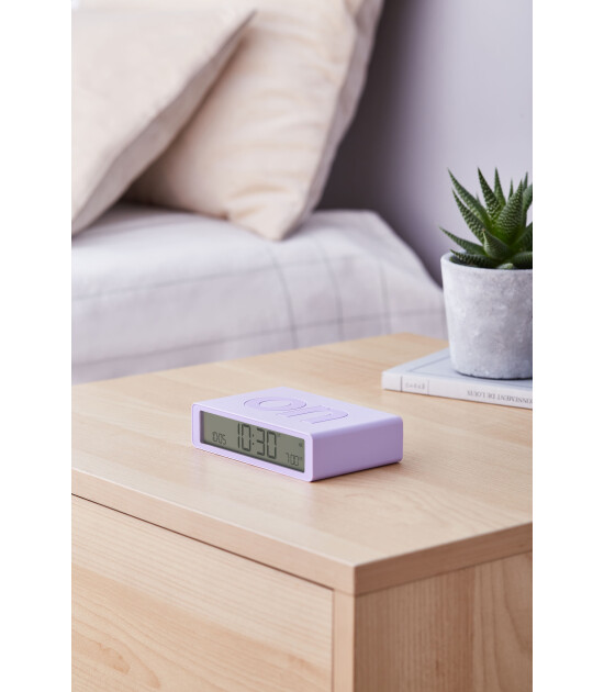 Lexon Flip Mini Şarj Edilebilir Alarm Saat Lila