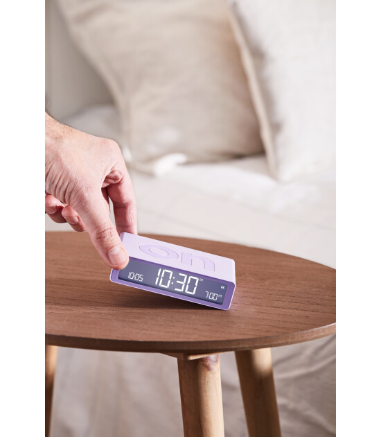 Lexon Flip Mini Şarj Edilebilir Alarm Saat Lila