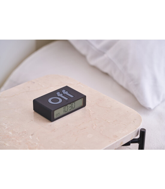 Lexon Flip Mini Şarj Edilebilir Alarm Saat // Siyah