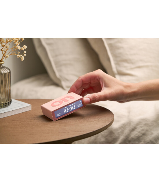 Lexon Flip Mini Şarj Edilebilir Alarm Saat // Pembe