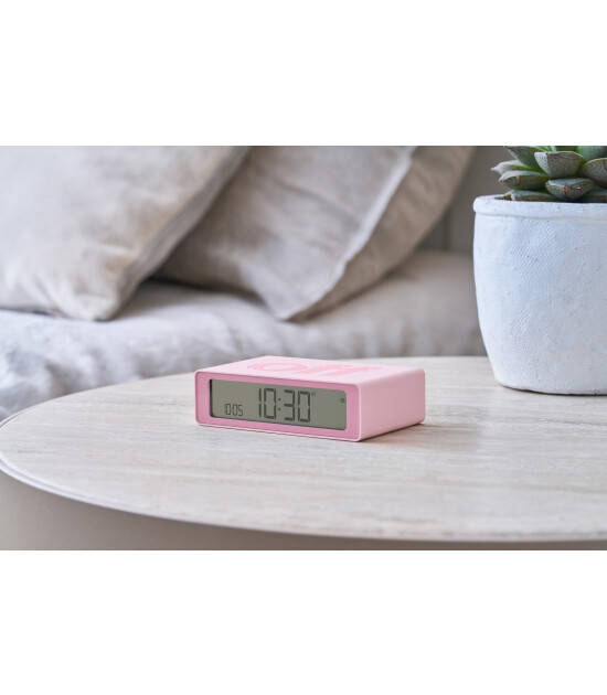 Lexon Flip Mini Şarj Edilebilir Alarm Saat // Pembe
