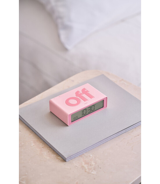Lexon Flip Mini Şarj Edilebilir Alarm Saat // Pembe