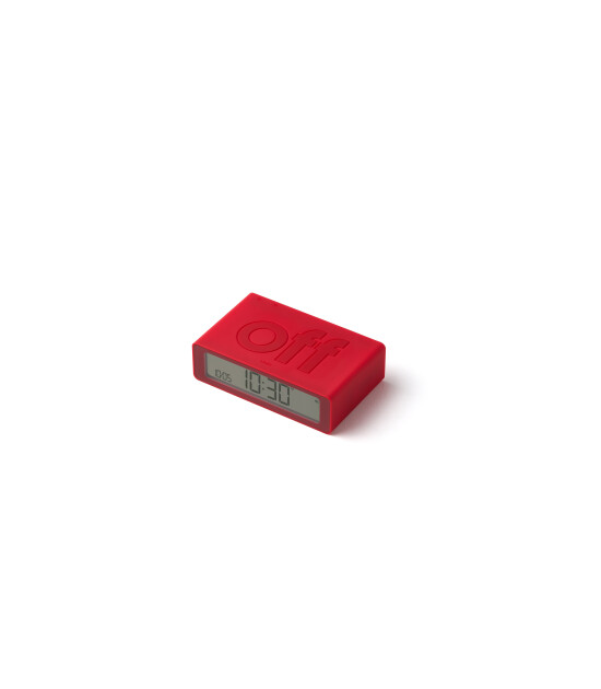 Lexon Flip Mini Şarj Edilebilir Alarm Saat // A&ccedil;ık Kırmızı