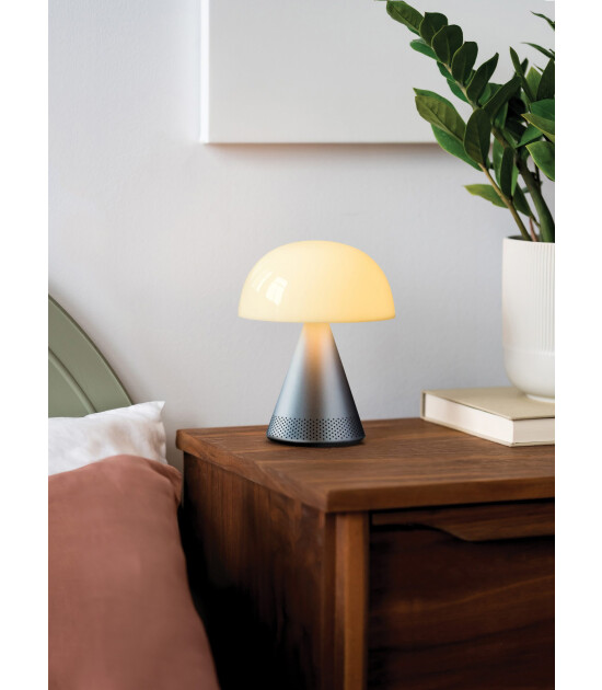 Lexon Mina L Led Lamba ve Bluetooth Hoparlör // Metalik Gri