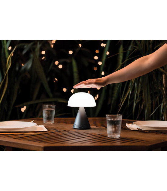 Lexon Mina L Led Lamba ve Bluetooth Hoparlör // Metalik Gri