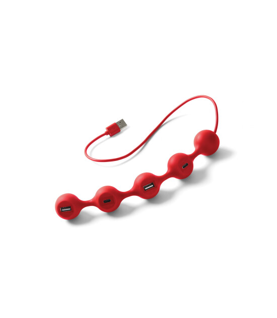 Lexon Peas Hub 2 Usb Çoğaltıcı // Kırmızı