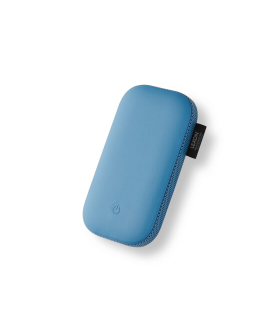 Lexon Powersound Deri Kablosuz Şarj Cihazı ve Bluetooth Hoparlör // Mavi
