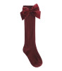 Lille Trove Fiyonklu Dizaltı Uzun &Ccedil;orap // Bordo