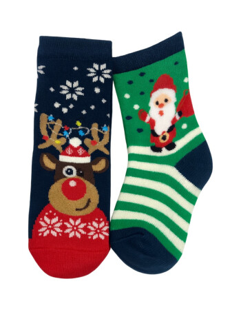 Lille Trove Christmas Çorap Seti // Green Santa