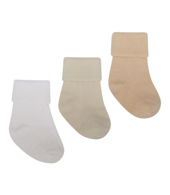 Lille Trove Yenidoğan Çorap Seti // Krem