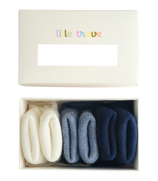 Lille Trove Yenidoğan Çorap Seti // Lacivert